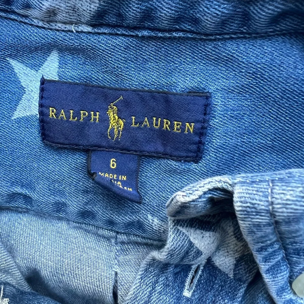Star-Print Cotton Denim Shirt Ralph Lauren designer 6